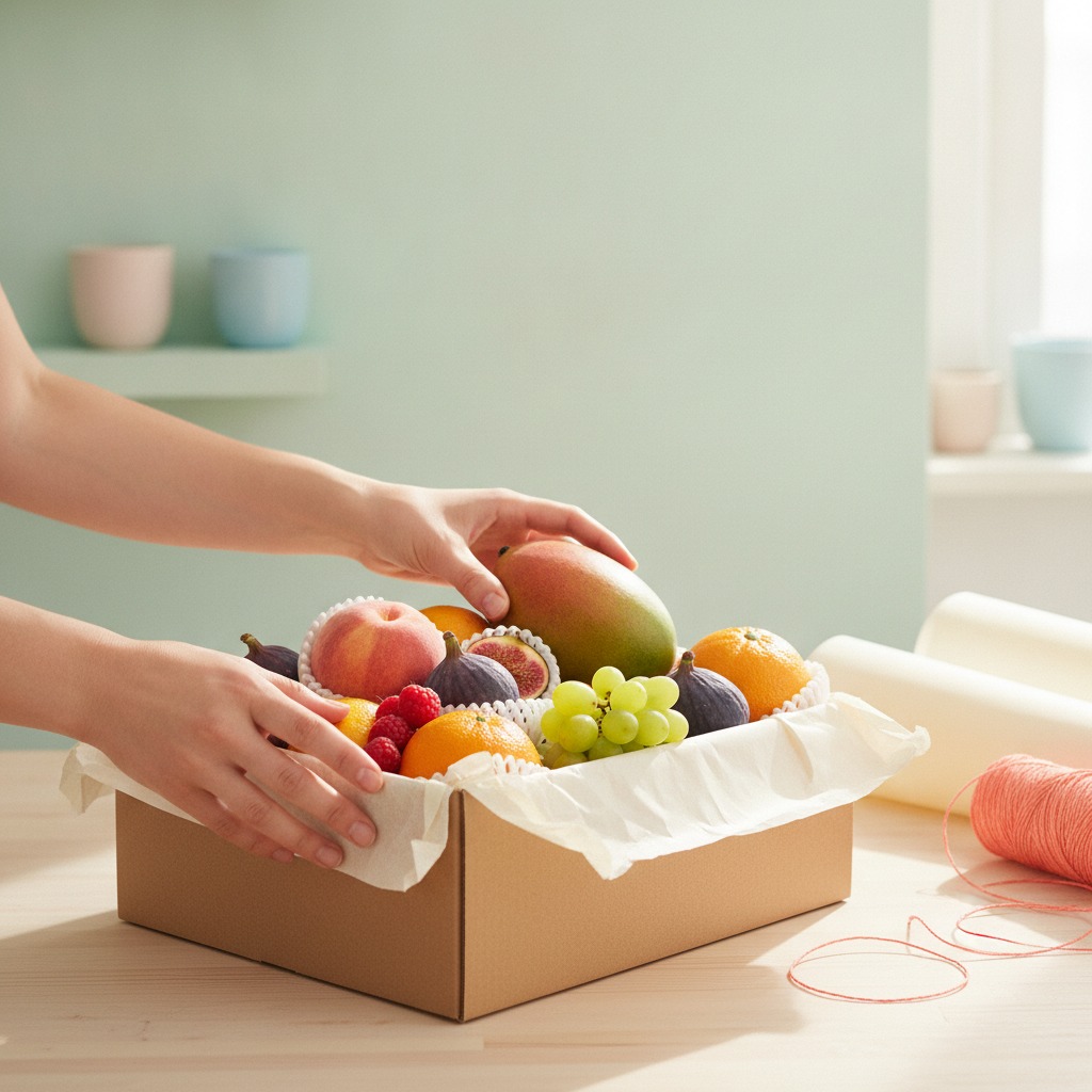 ていねいに箱詰めして出荷する様子