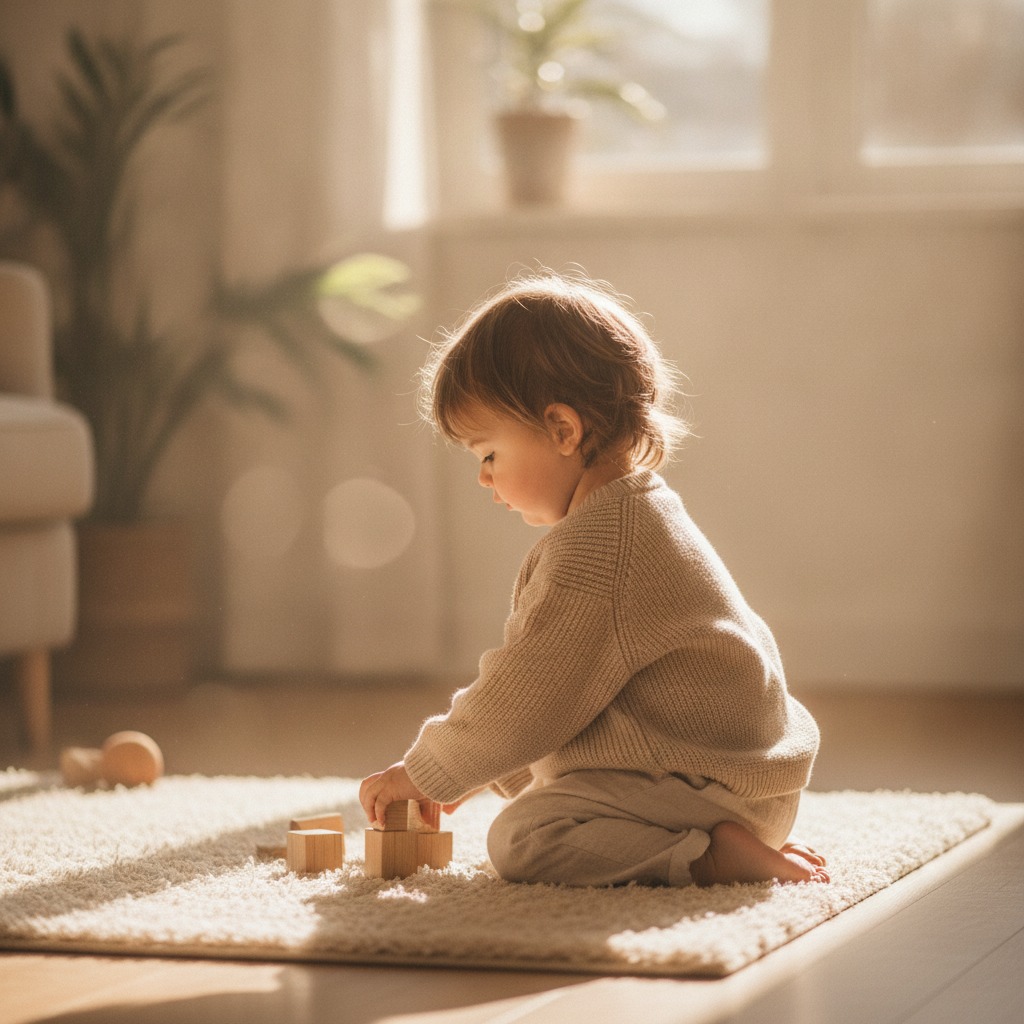 自然光での子ども撮影